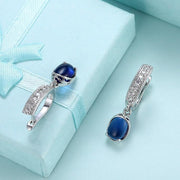 Simulated Micro-Pav'e Leverback Earrings Set in 18K White Gold - ALILY  www..com fashion jewelry for women