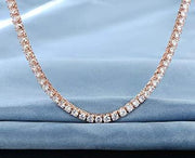 3mm Tennis Necklace with Swarovski Crystals in 18K Rose Gold Plated, Necklace, ALILY , ALILY   jewelryjewelry deals, swarovski crystal jewelry, groupon jewelry,, jewelry for mom, 