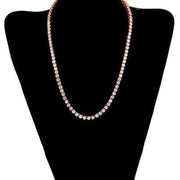 3mm Tennis Necklace with Swarovski Crystals in 18K Rose Gold Plated, Necklace, ALILY , ALILY   jewelryjewelry deals, swarovski crystal jewelry, groupon jewelry,, jewelry for mom, 