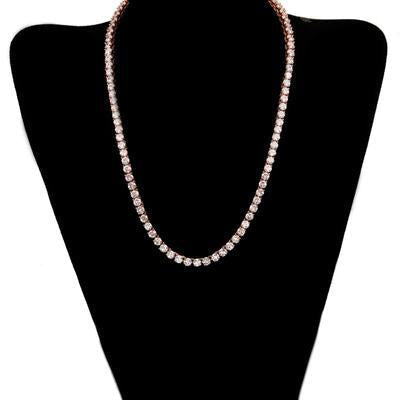 3mm Tennis Necklace with Swarovski Crystals in 18K Rose Gold Plated, Necklace, ALILY , ALILY   jewelryjewelry deals, swarovski crystal jewelry, groupon jewelry,, jewelry for mom, 
