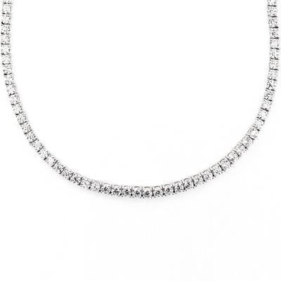 3mm Tennis Necklace with Swarovski Crystals in 18K White Gold Plated, Necklace, ALILY , ALILY   jewelryjewelry deals, swarovski crystal jewelry, groupon jewelry,, jewelry for mom, 