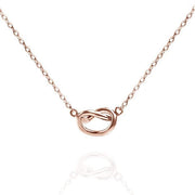 Trendy Twist Necklace 18"  - 14K Rose Gold Plated