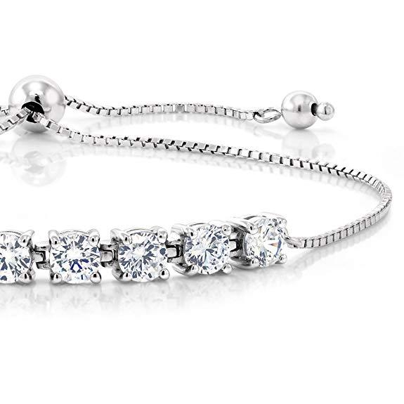 Halo Stud Earring with Adjustable Tennis Bracelet made With Austrian Crystals with Luxe Box - 18K Rose ITALY Design