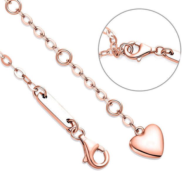 White  Elements Infinite Pendant Chain Bracelet in 14K Rose Gold Plating