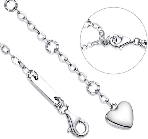 White  Elements Infinite Pendant Chain Bracelet in 14K White Gold Plating