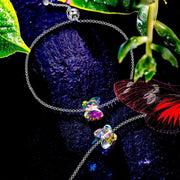 Rainbow Stone Butterfly Bracelet ITALY Design  - ALILY