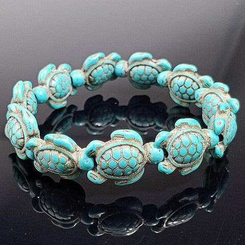 Save the Turtles Stretch Bracelet - 2 Colors ITALY Design  - ALILY