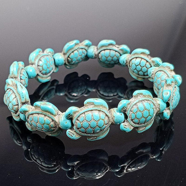 Save the Turtles Stretch Bracelet - 2 Colors ITALY Design  - ALILY