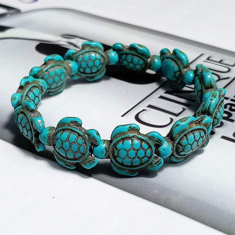Save the Turtles Stretch Bracelet - 2 Colors ITALY Design  - ALILY