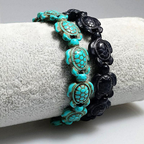 Save the Turtles Stretch Bracelet - 2 Colors ITALY Design  - ALILY
