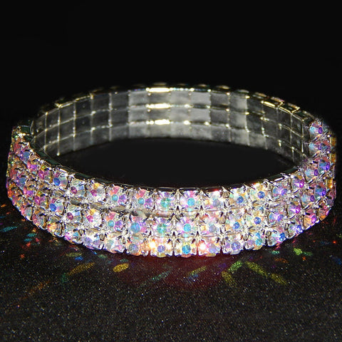 8.00 Cttw Genuine Amethyst Crystal Tennis Bracelet in 18K White Gold ITALY (10+ Options)