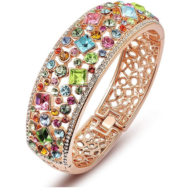 Bregenz Rainbow of Life Bangle in 18K Rose Gold Plated ITALY Design