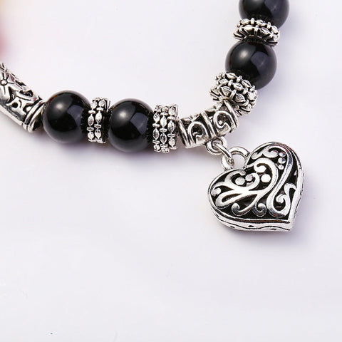 Filigree Heart Rainbow Chakra Women&