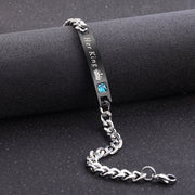 His & Her Crystal Curb Chain King & Queen Crystal Curb ID Bracelet