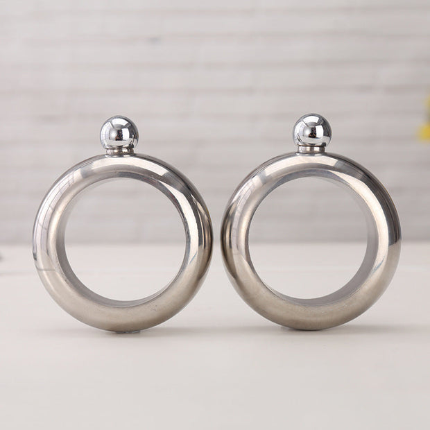 Stainless Steel Unisex Hidden Flask Bangle