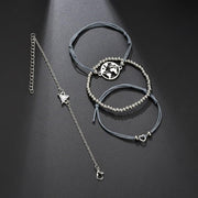 White Marble Pyramid Filigree World 4 Piece Bracelet Set ITALY Design  - ALILY