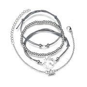 White Marble Pyramid Filigree World 4 Piece Bracelet Set ITALY Design  - ALILY