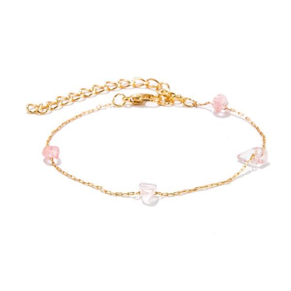 5 Piece Pink Crystal Celestial Bracelet Set ITALY Design  - ALILY