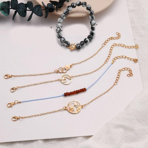 Cleaning Our Oceans Marble 5 Piece Bracelet Set ITALY Design  - ALILY