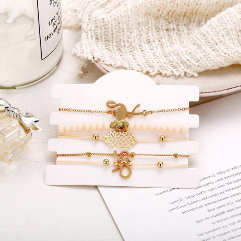 Wild Jungle Marble Stretch 5 Piece Bracelet Set ITALY Design  - ALILY