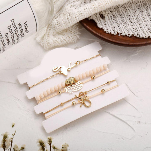 Wild Jungle Marble Stretch 5 Piece Bracelet Set ITALY Design  - ALILY
