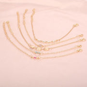 5 Piece Cute & Kitschy Pav'e Minimalist Bracelet Set ITALY Design  - ALILY