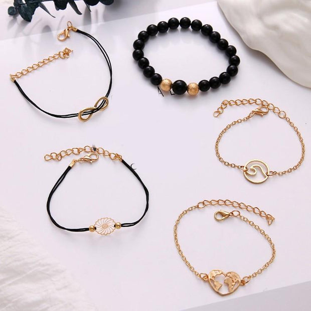 Love & Peace Throughout The World Marble 5 Piece Set ITALY Design  - ALILY