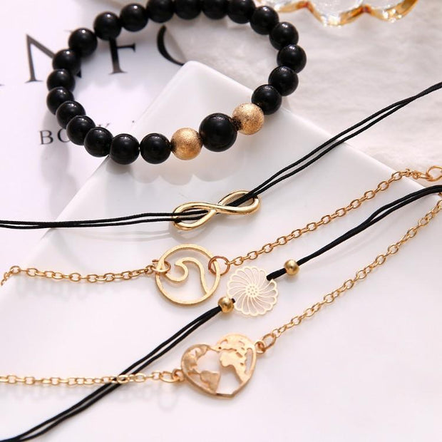 Love & Peace Throughout The World Marble 5 Piece Set ITALY Design  - ALILY