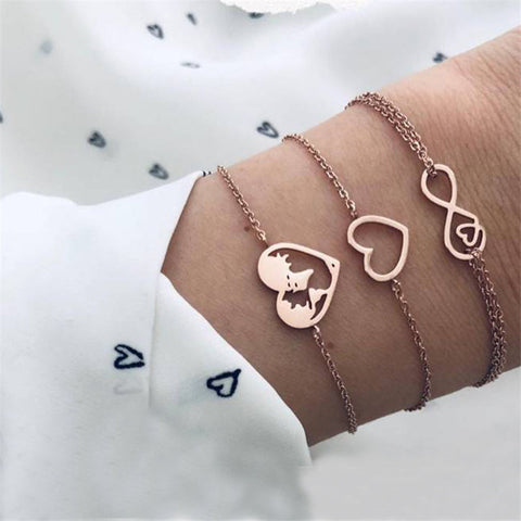 Celestial Marble Crystals and Gemstone 5 Piece Bracelet Set - 25+ Styles Available - ALILY