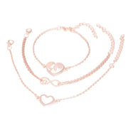 Love & Peace in the World Rose Gold 3 Piece Set ITALY Design  - ALILY