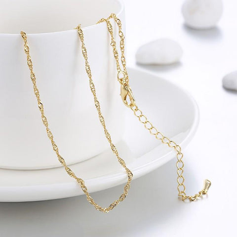14K Gold Plated Chain Necklace, Necklaces, ALILY , ALILY   jewelryjewelry deals, swarovski crystal jewelry, groupon jewelry,, jewelry for mom, 