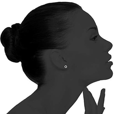 6mm Pave Disc Stud Earring with Swarovski Crystals - 14K White Gold Plated, Earring, ALILY , ALILY   jewelryjewelry deals, swarovski crystal jewelry, groupon jewelry,, jewelry for mom, 