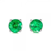 Green Swarovski Crystal 6mm Stud Earring 14K White Gold Plated - 1.00 CT, Earring, ALILY , ALILY   jewelryjewelry deals, swarovski crystal jewelry, groupon jewelry,, jewelry for mom, 