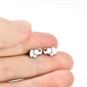 14K Gold Plating Mini Elephant Stud Earrings - Two Options Available
