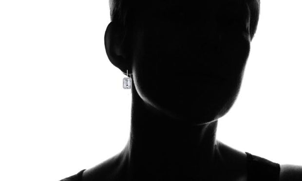 Emerald Cut 2.50 Cttw Gemstone Leverback Earrings in 14K White Gold Plating