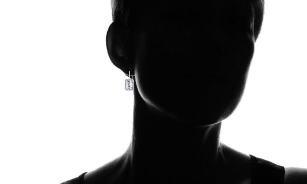 Emerald Cut 2.50 Cttw Gemstone Leverback Earrings in 14K White Gold Plating