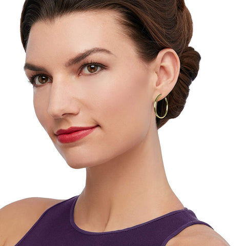 1.5" Classic Round Hoop Earringin 18K Gold Plated, Earring, ALILY , ALILY   jewelryjewelry deals, swarovski crystal jewelry, groupon jewelry,, jewelry for mom, 