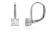 Diamond Princess Cut Leverback Earringin 18K White Gold Plated, Earring, ALILY , ALILY   jewelryjewelry deals, swarovski crystal jewelry, groupon jewelry,, jewelry for mom, 
