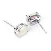3.00 CT Oval Cut Opal Stud Earring in 18K White Gold Plated, Earring, ALILY , ALILY   jewelryjewelry deals, swarovski crystal jewelry, groupon jewelry,, jewelry for mom, 