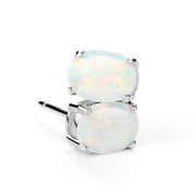 3.00 CT Oval Cut Opal Stud Earring in 18K White Gold Plated, Earring, ALILY , ALILY   jewelryjewelry deals, swarovski crystal jewelry, groupon jewelry,, jewelry for mom, 