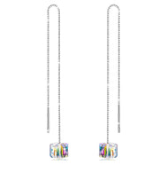 Aurora Borealis Swarovski Elements Dangling Earrings in 18K White Gold, earr, ALILY , ALILY   jewelryjewelry deals, swarovski crystal jewelry, groupon jewelry,, jewelry for mom, 