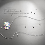 Aurora Borealis Swarovski Elements Dangling Earrings in 18K White Gold, earr, ALILY , ALILY   jewelryjewelry deals, swarovski crystal jewelry, groupon jewelry,, jewelry for mom, 