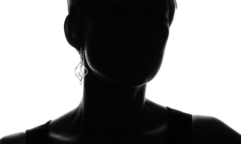 Freshwater Pearl Dangle Earrings in 18K White Gold Plated, , ALILY , ALILY   jewelryjewelry deals, swarovski crystal jewelry, groupon jewelry,, jewelry for mom, 