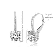 Pave Leverback Earrings in 18K Gold with  Elements by Golden NYC ( 3 Colors)