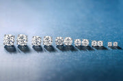9 CTTW Stud Earrings Set 18K White Gold Plated Made with Austrian Elements (5-Pairs) by: Jewelry ITALY Design  - ALILY