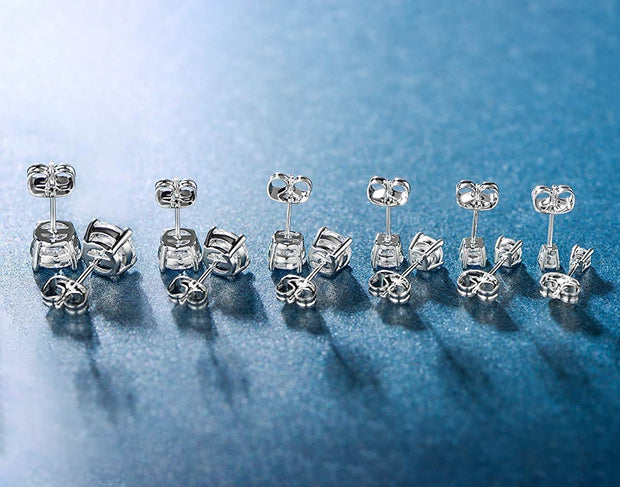 5 Pack Set 4 Prong Stud Earring ITALY Design  - ALILY