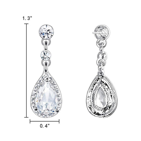 1.00 Ct Pear Cut Teardrop Earring ITALY Design  - ALILY