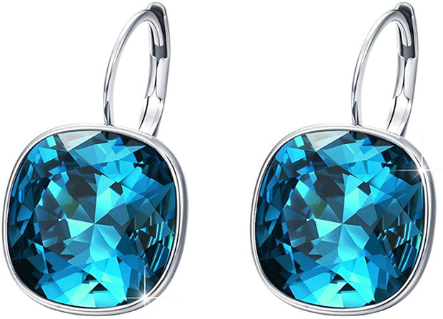Asscher Cut  Elements Leverback Earrings