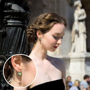 Asscher Cut  Elements Leverback Earrings