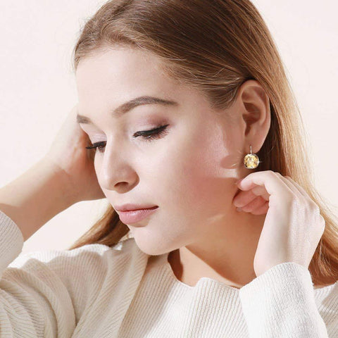 0.55 CT Mini Bella Leverback Earring - 4 Options Available ITALY Design  - ALILY